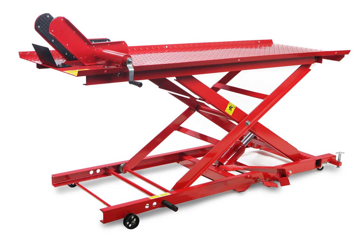 Hydraulický motocyklový zvedák 200, zvednutí až 450 kg, model 2021, hmotnost 130 kg
