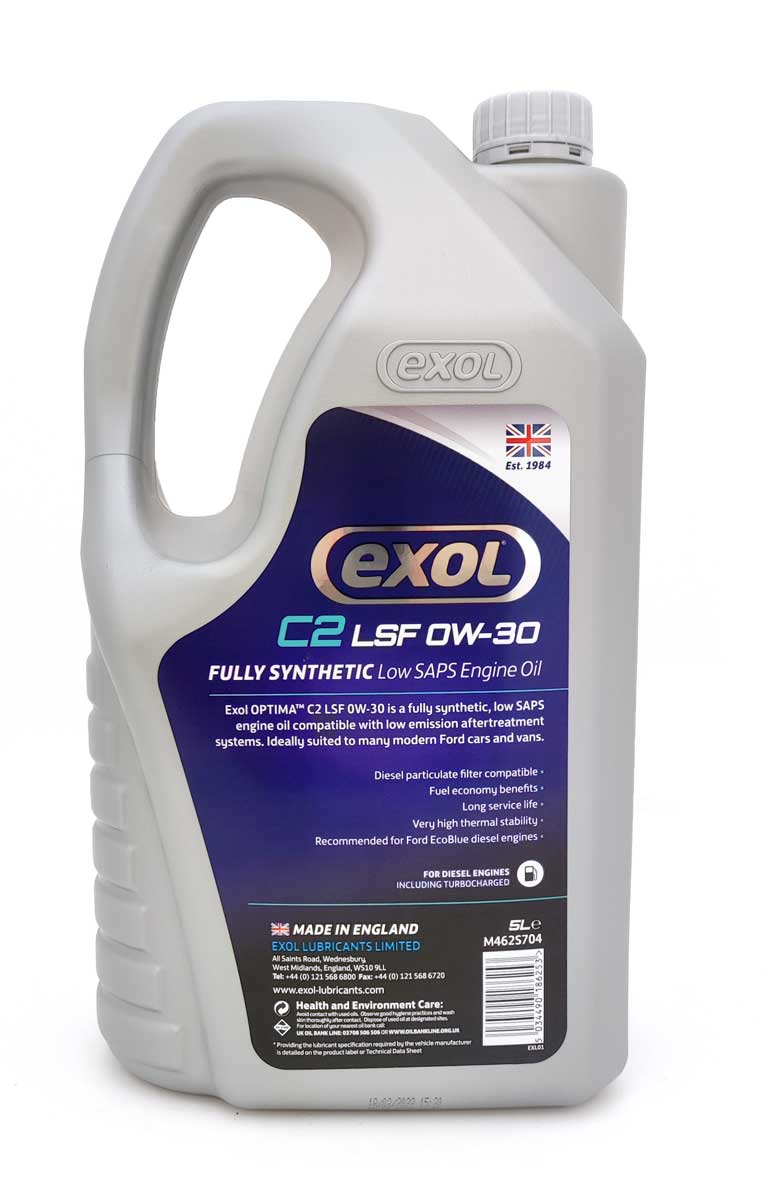 Exol Optima C2 LSF 0W-30, plně syntetický motorový olej, 25l