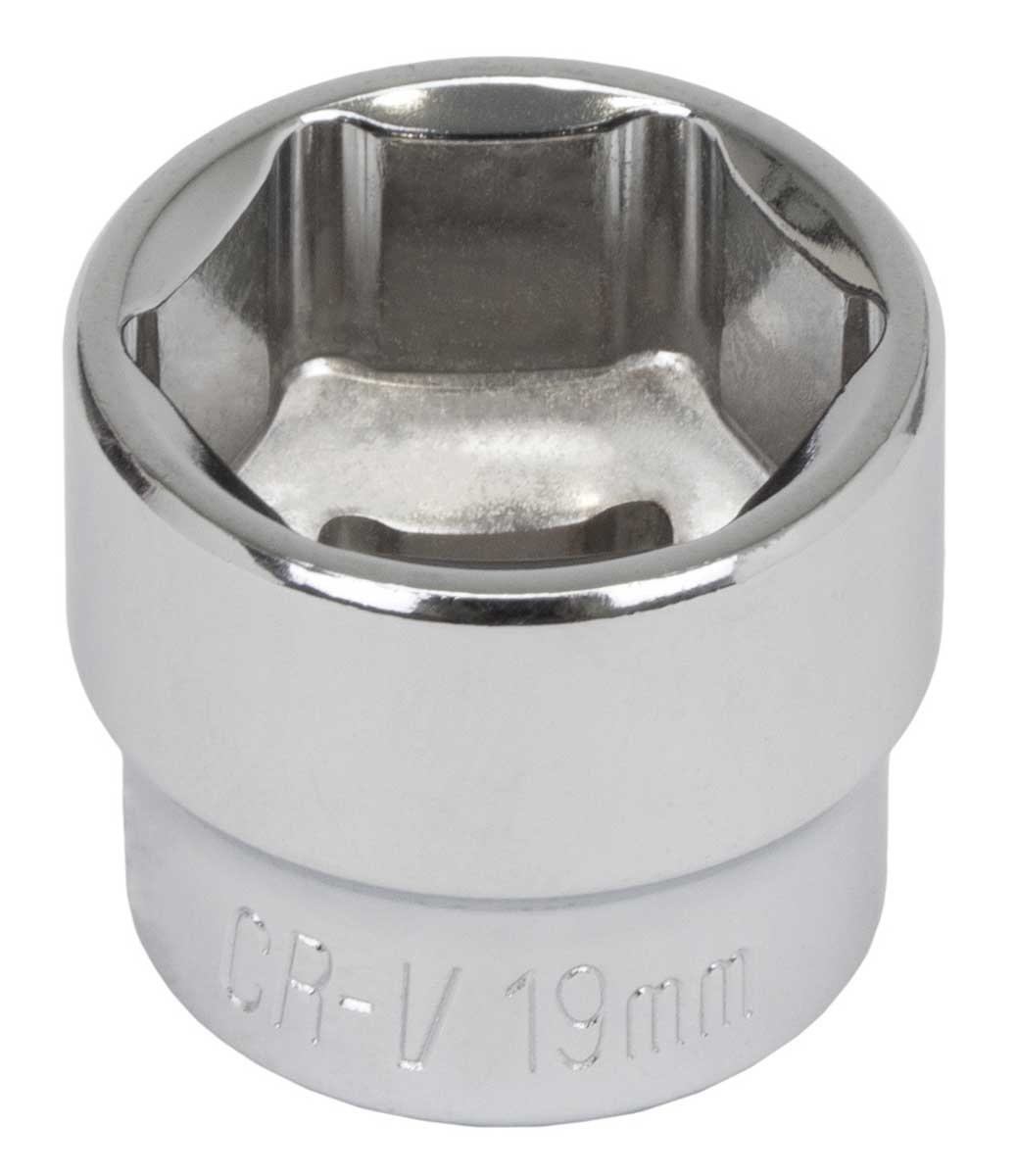 Hlavice nástrčná 3/8", 16 mm, 6 hran, CrV, extra krátká, Welzh