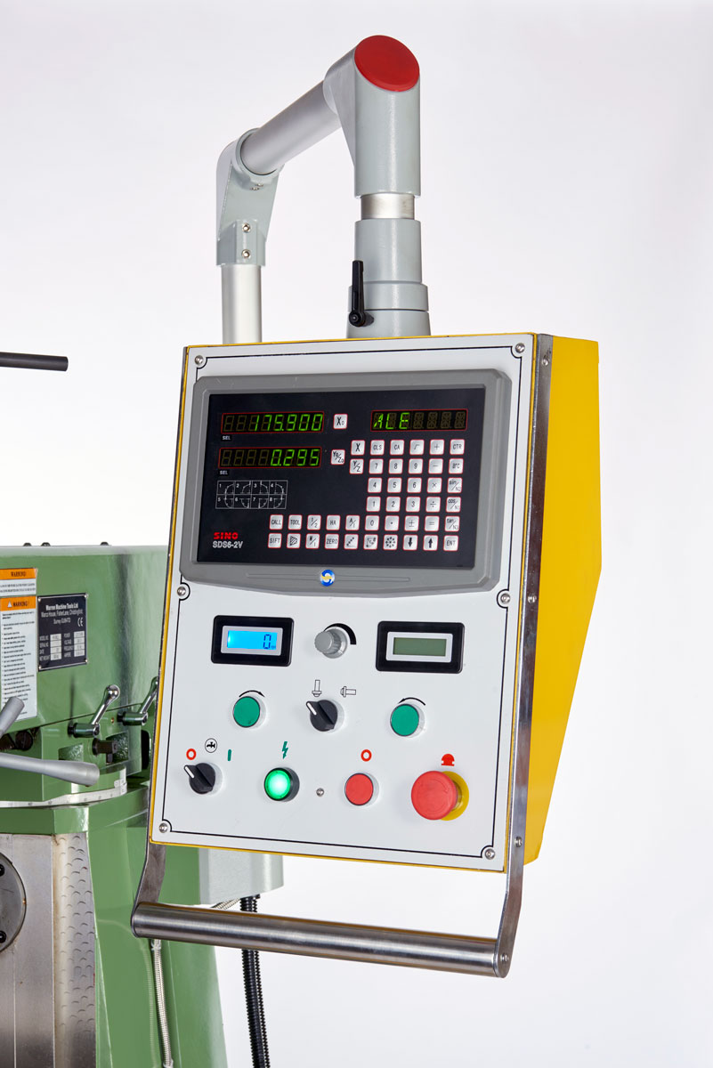 Warco HV horizontální / vertikální nástrojařská frézka, ISO 30, Invertor, strojní posuvy a DRO pro osy X, Y a Z, 950 kg