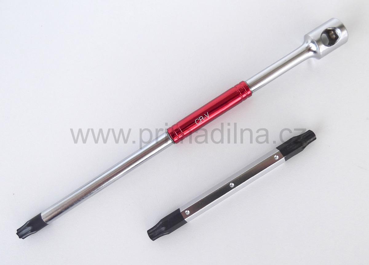 T-klíč Torx T10 zástrčný, 3 x profil, 125 mm, CrV, rychlošroubovací, Triumf