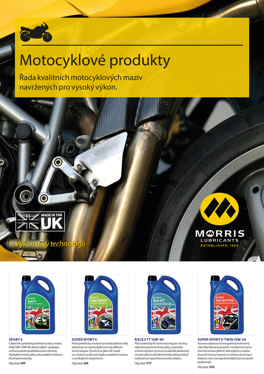 Morris Race 4T 10W-30, olej pro 4-taktní závodní motocyklové motory, 1l