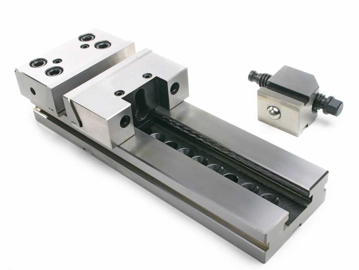 Precizní strojní svěrák pro strojní obrábění a CNC, typ 10, šířka čelistí 150 mm