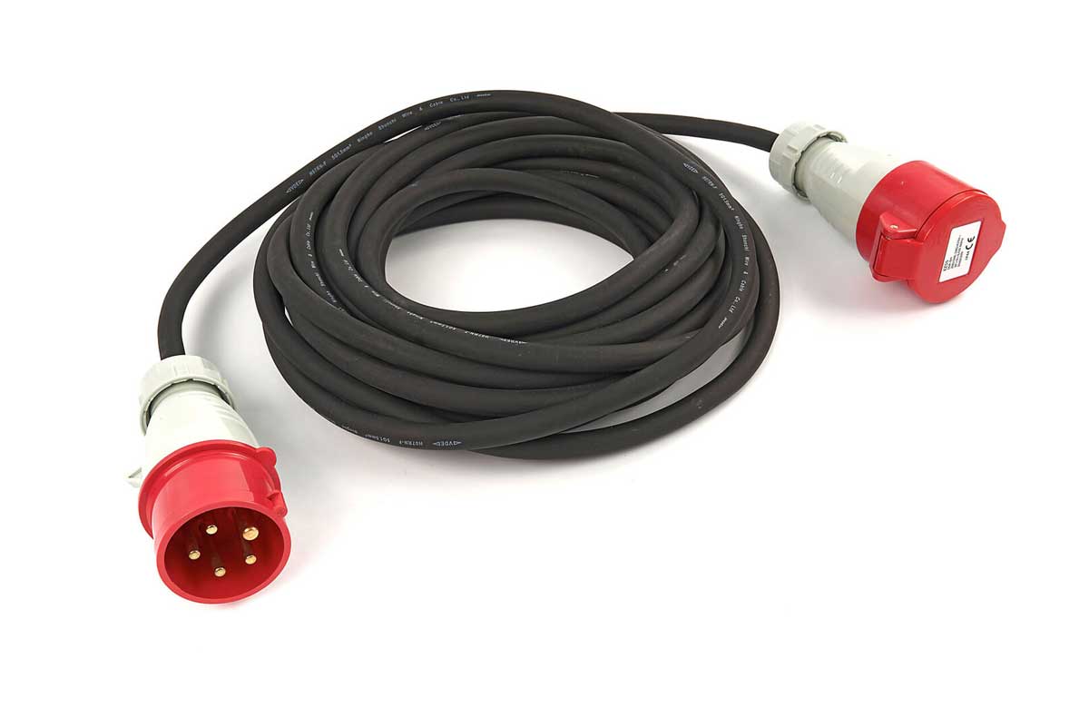 3f neoprénový prodlužovací kabel 380 V, 5G x 1.5 mm, délka 25 m