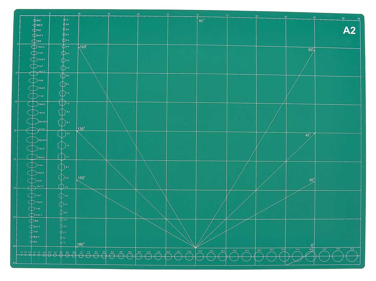 Oboustranná odolná podložka pro řezání s geometrickými vzory pro A2, 60 x 45 cm