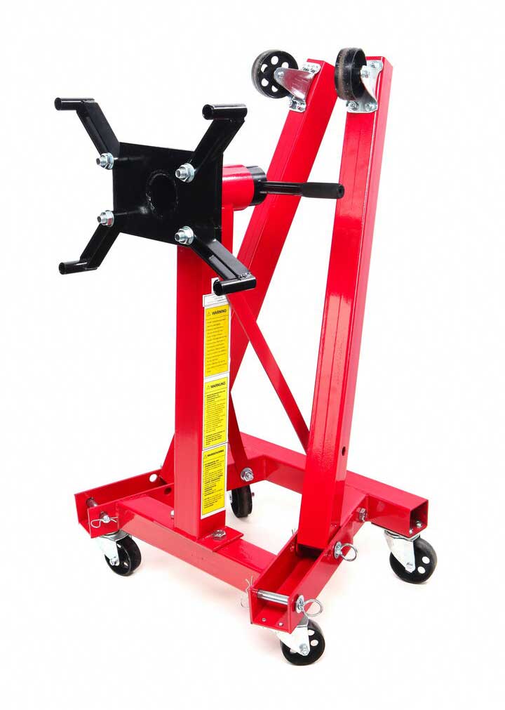 Skládací mobilní držák /podpěra motoru, nosnost až 900 kg, hmotnost 45 kg