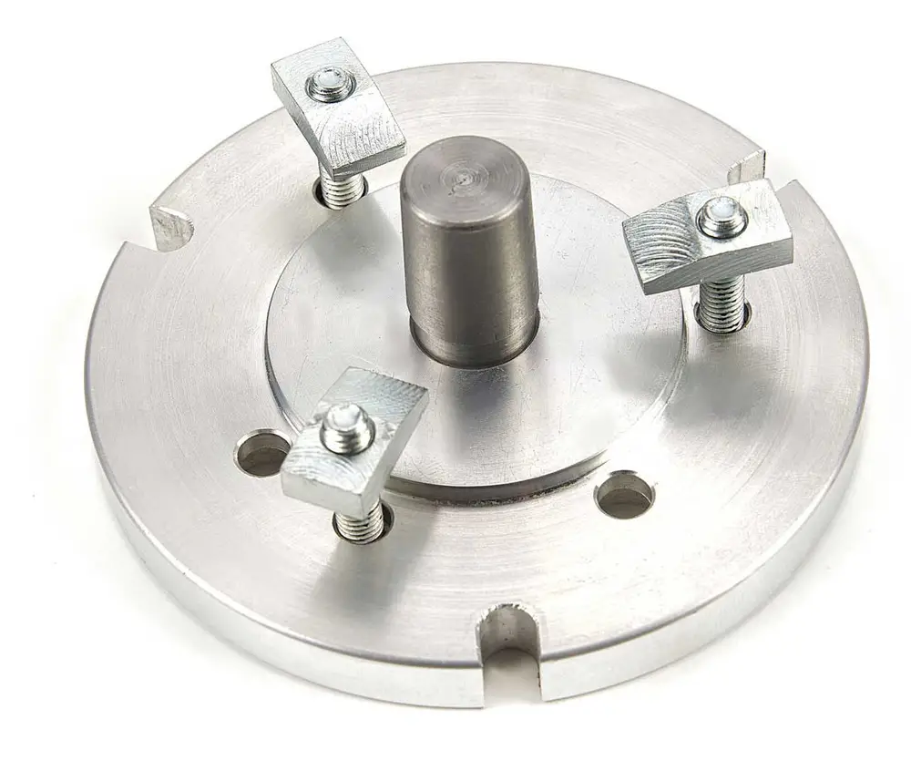 Příruba 100 mm s upínací sadou pro otočné stoly HV4, HV6, 110 mm, 150 mm, vhodné pro sklíčidlo 80 mm
