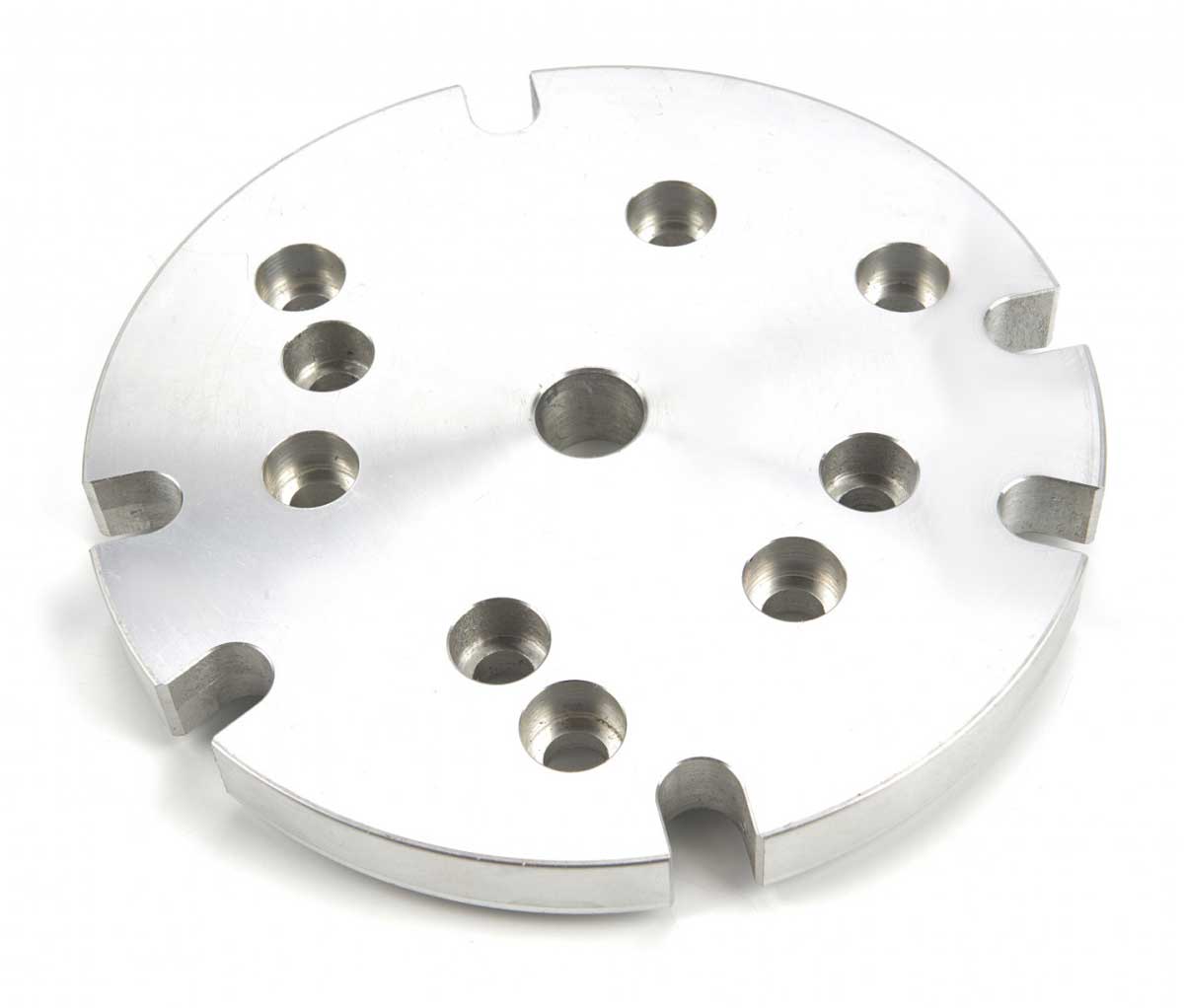 Příruba s upínací sadou pro otočné stoly HV4, HV6, 110 mm, 150 mm, vhodné pro sklíčidla 100 a 125 mm, DIN 6350