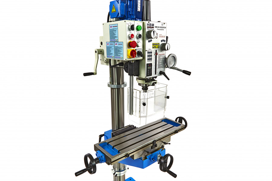HBM 40H Profi frézka-vrtačka-závitořez, vřeteno MK4, litinová konstrukce, převodovka v oleji, 400V - 3f, 350 kg