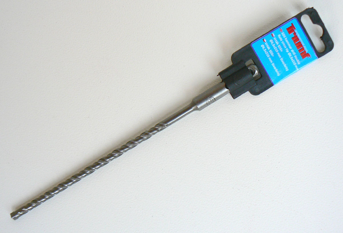 Vrták vidiový do betonu, 4 břity, 6.5 x 210 mm, SDS Plus, Triumf