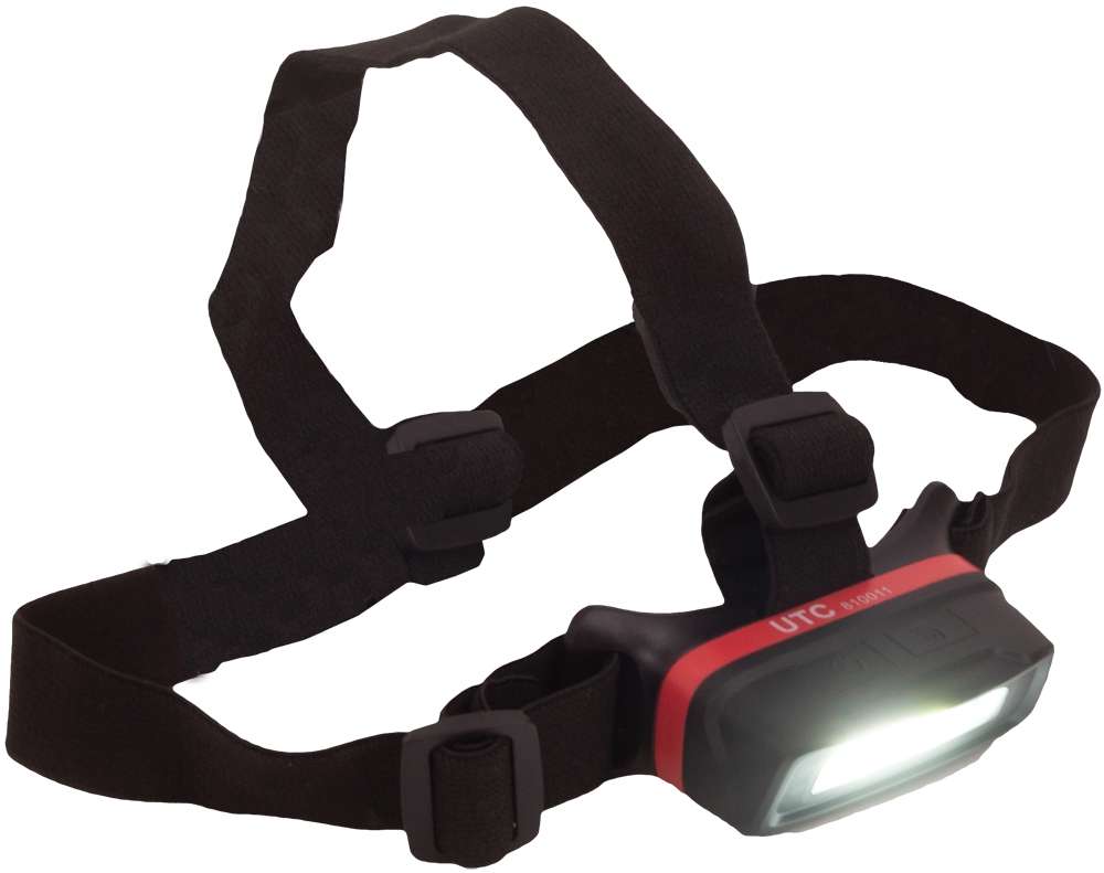 Lampa čelovka LED, vysoký jas 300 lumenů - 2 úrovně, USB nabíjení, hands-free senzor, Welzh