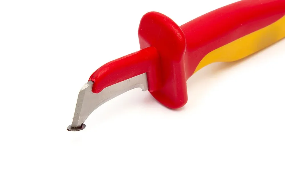 Profesionální elektrikářský nůž s kapkou na kabely a vodiče VDE, 1000V