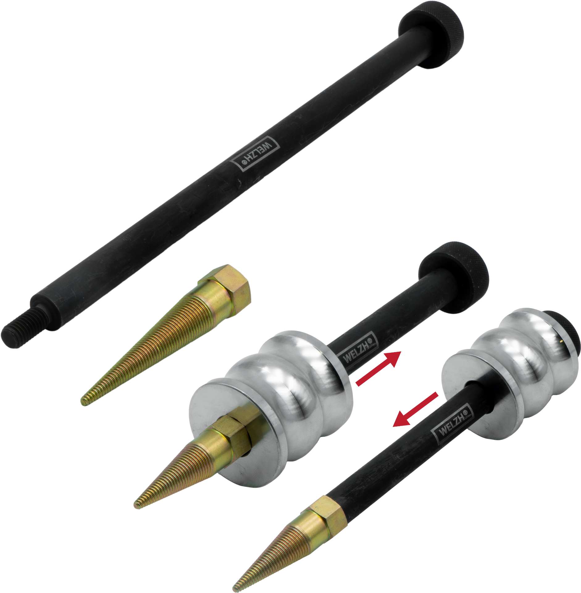 Sada pro vytahování měděných podložek vstřikovačů vznětových motorů Injector-Mate™, Welzh