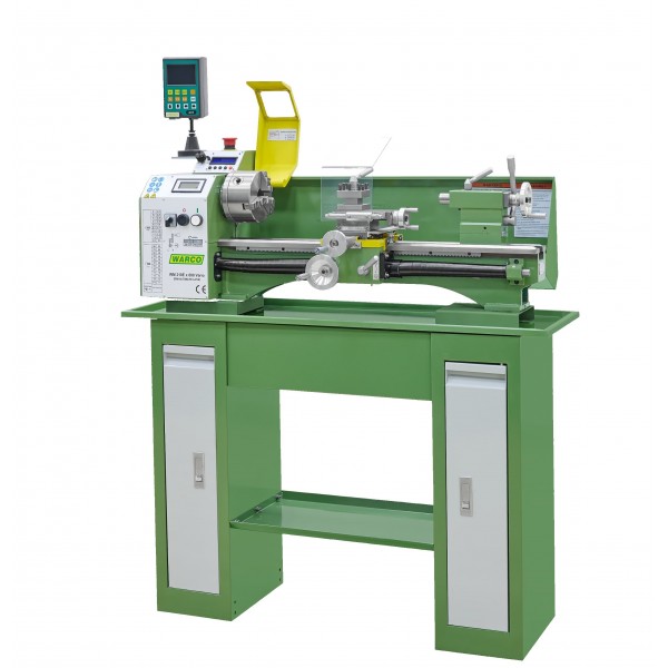 Warco D210EL, soustruh na kov s elektronicky ovládaným posuvem, variabilní otáčky, bezkartáčový motor, digitální odměřování DRO, 75 kg