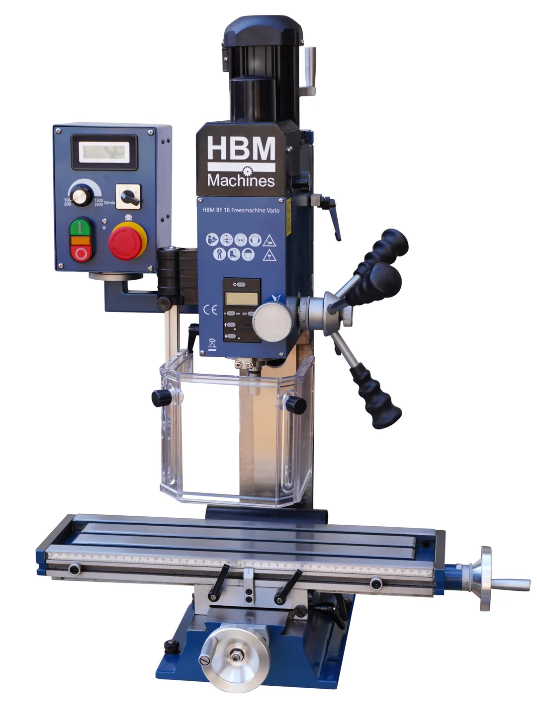 HBM BF 18 Vario - frézka na kov, vario otáčky, tichý chod bez vibrací, 72 kg