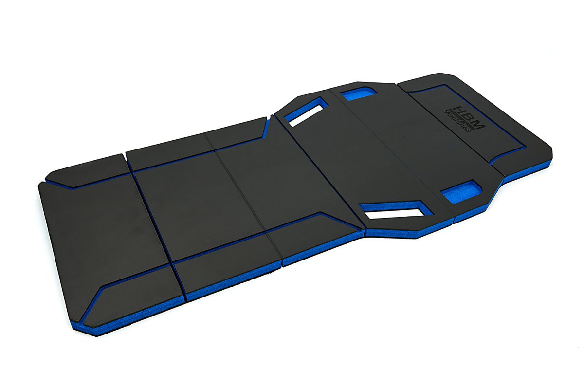 Dílenská montážní skládací pěnová podložka, lehátko pro mechaniky, sedák, chránič kolen 1210 x 570 x 31 mm