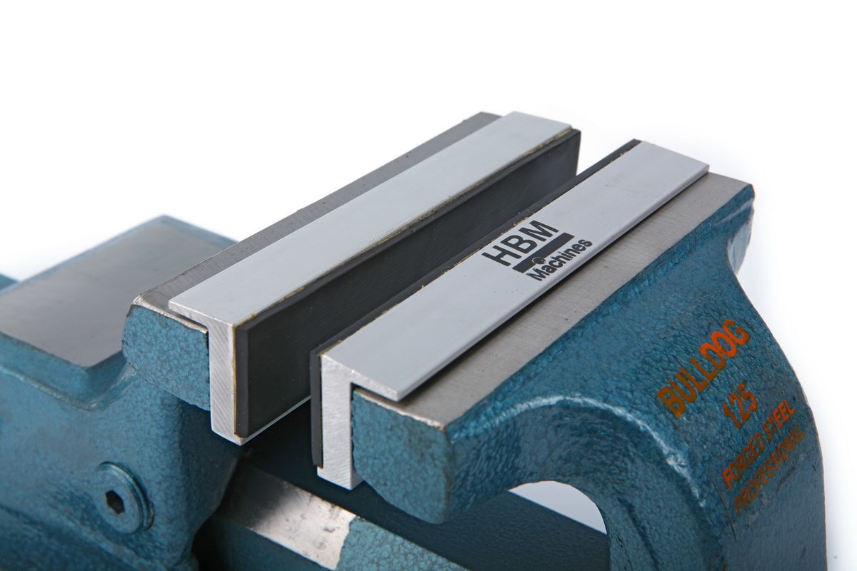 Hliníkové čelisti s gumou a přídržnými magnety pro svěrák, šířka 100 mm