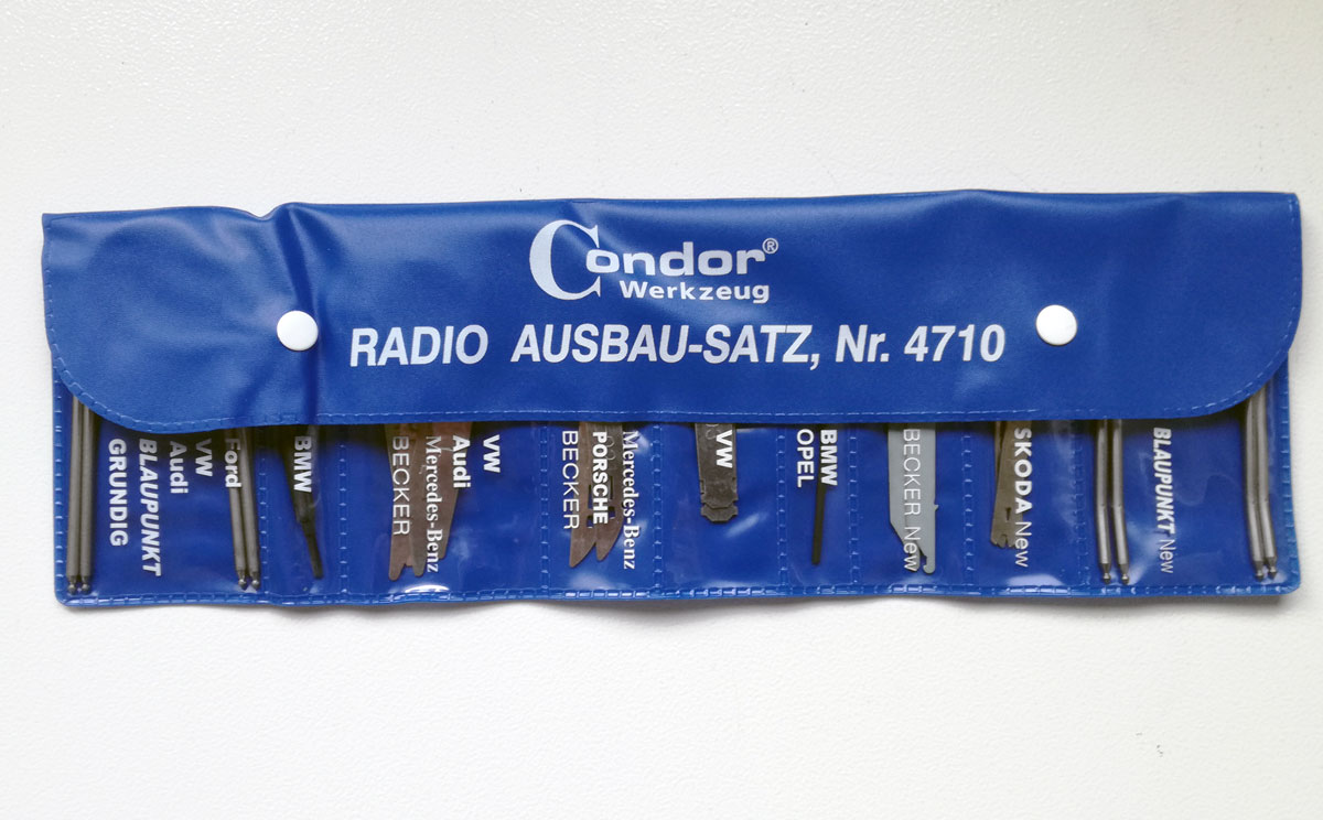 Sada přípravků na demontáž autorádií, 18 dílů, Condor Werkzeug