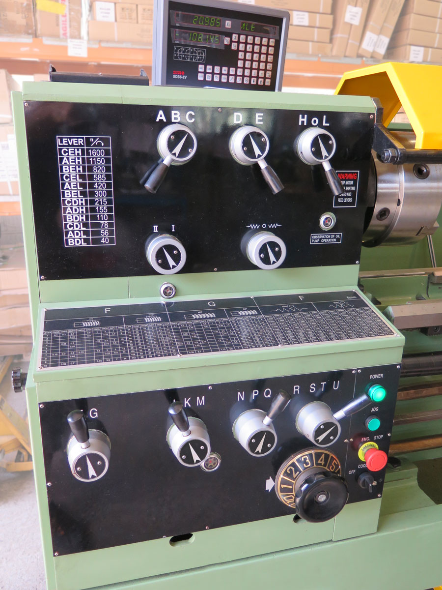Warco GH1640 těžký průmyslový soustruh na kov s převodovkou, DRO, 400V, 2.485 kg
