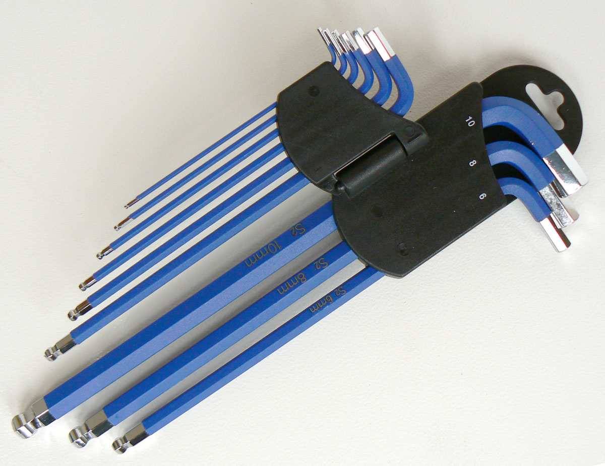 Klíče zástrčné Inbus 1,5 - 10 mm, s koulí, magnetem, prodloužené, S2, 9ks,Triumf