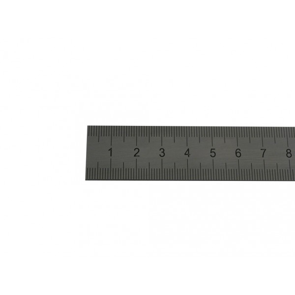 Měřítko ocelové tenké - INOX, 200 x 13 x 0,5 mm,  laserový popis PN 25 1125, KM