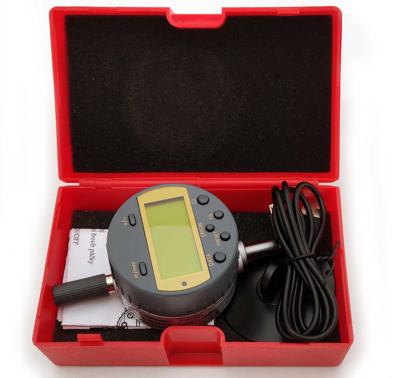 Odchylkoměr / úchylkoměr digitální, BLUETOOTH, dělení - 0.01 mm - PROFI, KM