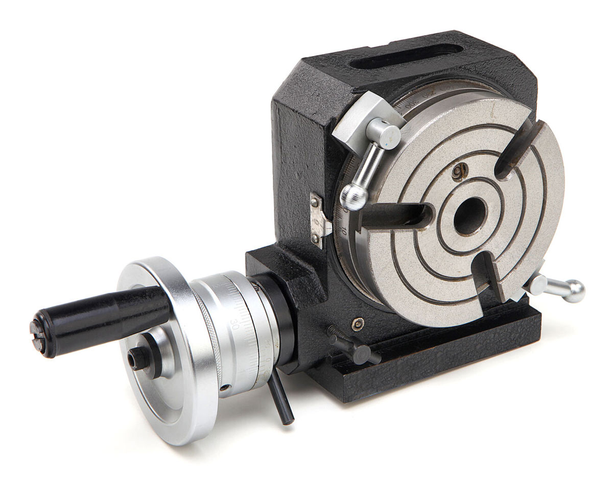 Horizontální a vertikální otočný stůl 110 mm, 3 dělicí kotoučky, koník - sada