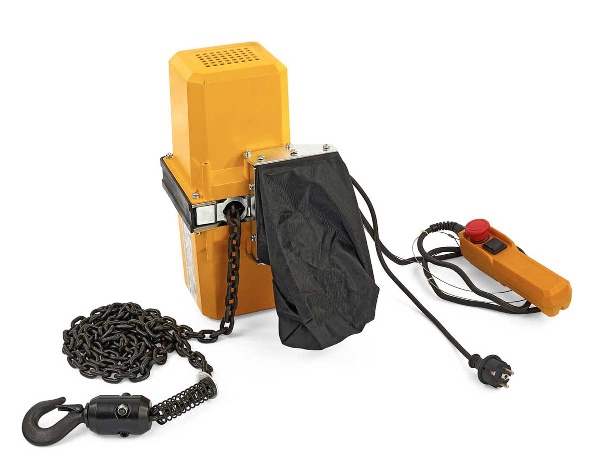 Profesionální elektrický řetězový kladkostroj, naviják 300 kg