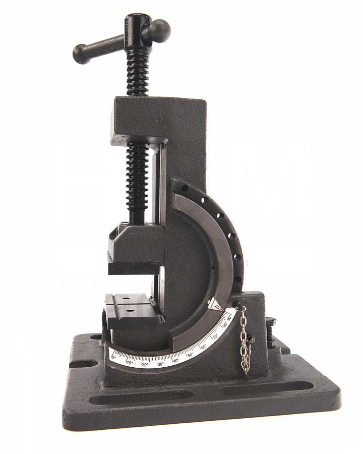 Litinový strojní svěrák výklopný - šířka čelistí 100 mm