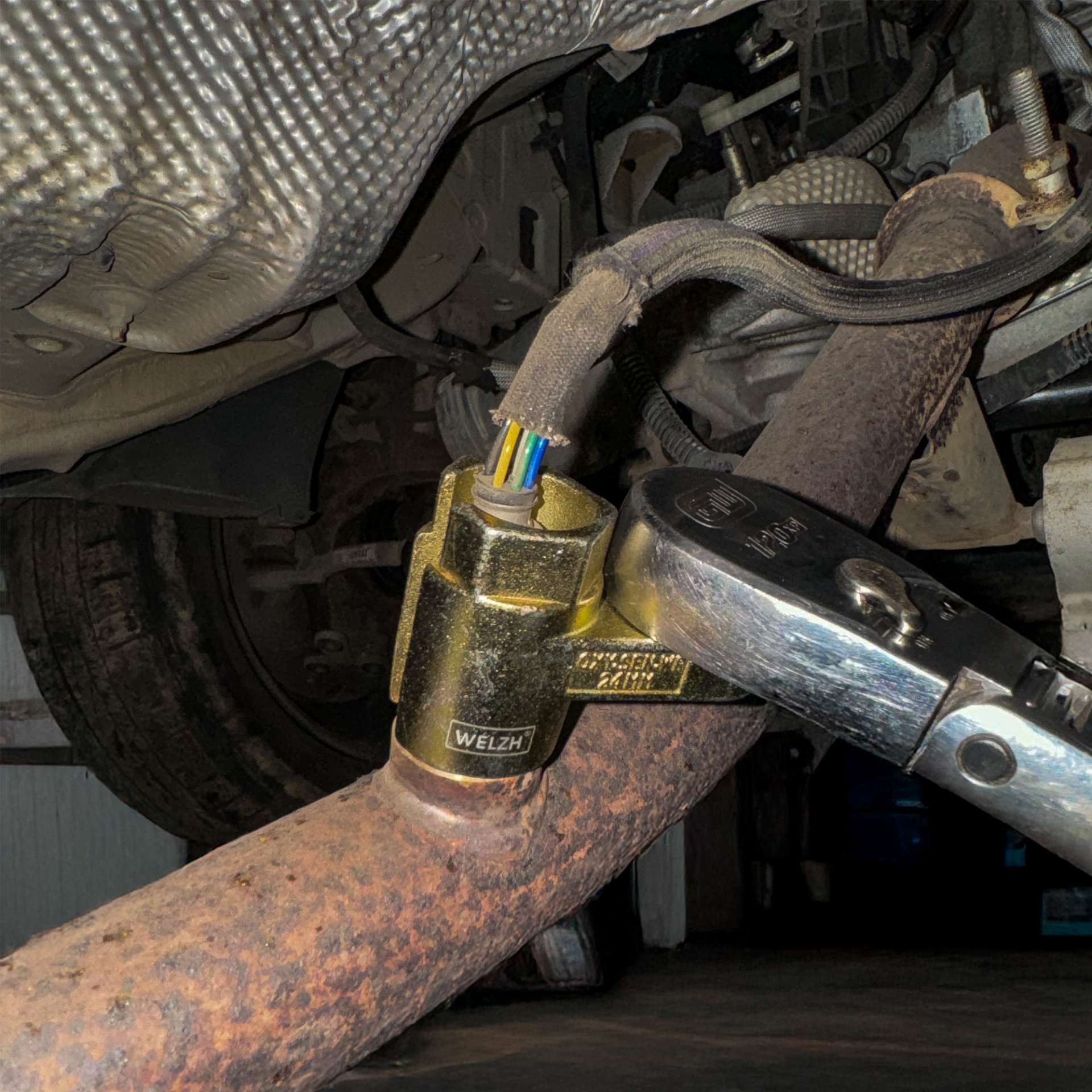 Hlavice pro kyslíkový (O2) senzor (lambda sondu), sada 5 dílů 14 - 24 mm, Welzh