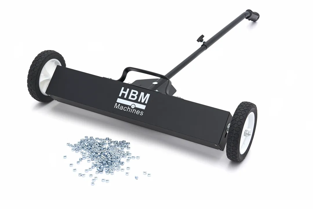 Magnetický smeták - pojízdný sběrný na železo s výsuvnou rukojetí, sběrná síla až 22 kg