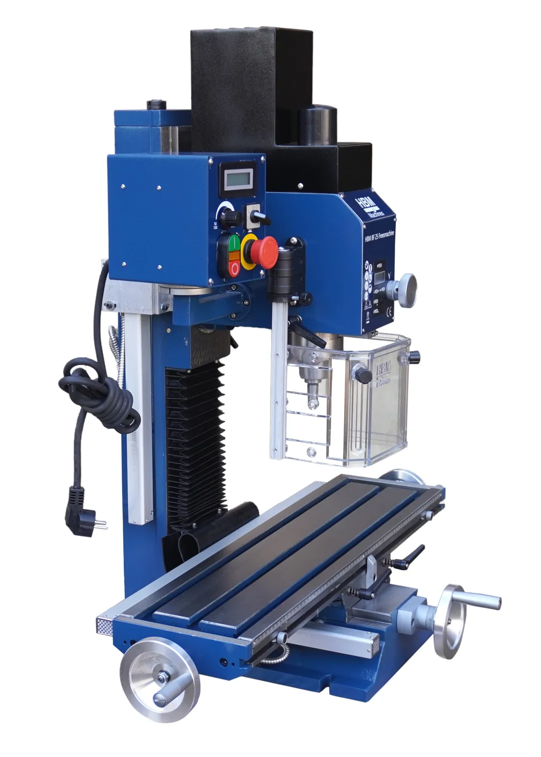 HBM BF 30 - frézka na kov, vario otáčky, kužel ISO 30, 220 kg