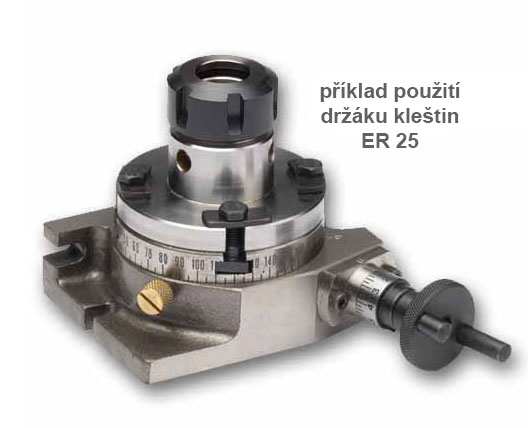 Držák kleštin ER 25 pro 3" a 4" otočné stoly, Warco