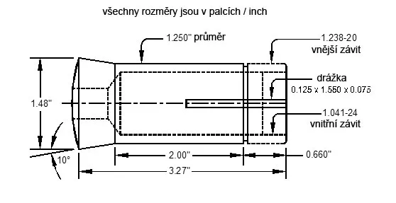 Přímá kleština 5C, metrická, kulatá - průměr upnutí 3 mm, Warco