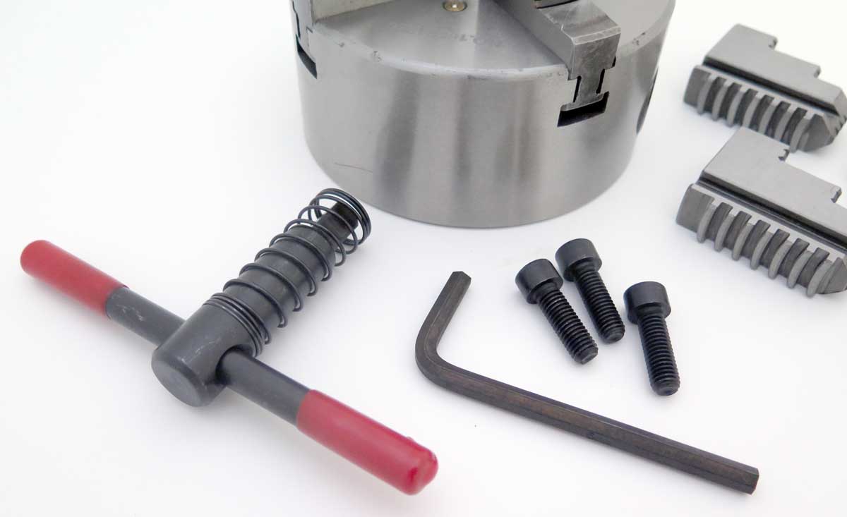 Samocentrovací soustružnické sklíčidlo 125 mm, 4 čelisti, DIN 6350, Warco