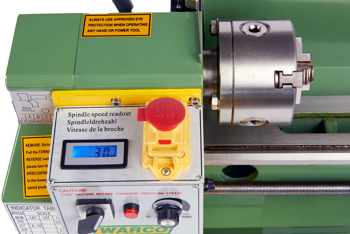 Warco Super Mini, stolní soustruh na kov, variabilní otáčky, 43 kg