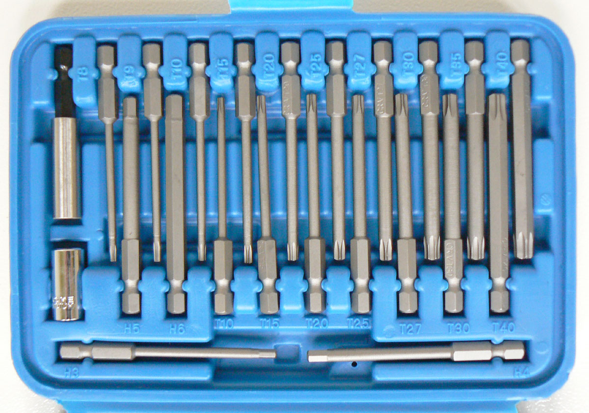 Bity 1/4", PL-PH-PZ - Inbus - Torx - Robertson, CrV, sada 55 dílů, Condor Werkzeug