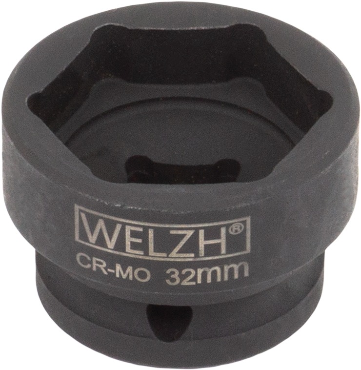 Hlavice nástrčné 1/2", 6 hran, pro rázové utahováky, CrMo, 10-32 mm, sada 15 dílů, Welzh