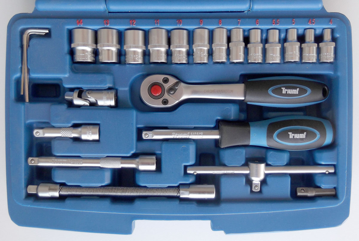 Gola sada 1/4", Super-Lock 4 - 14 mm, Torx, 47 dílů, Triumf