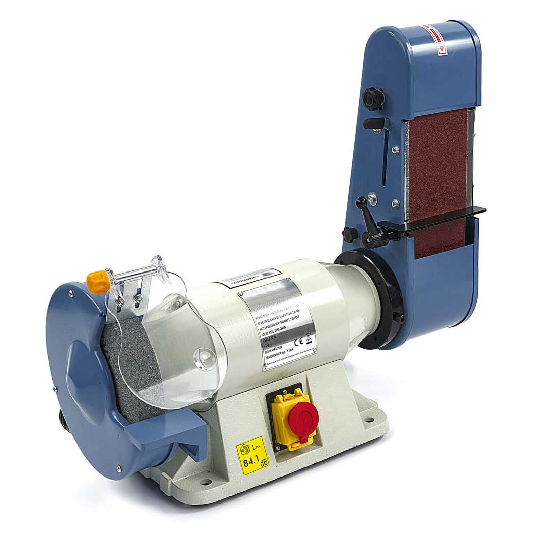 Kombinovaná bruska s 200 mm kotoučem a naklápěcím brusným pásem, 900 W,  35 kg