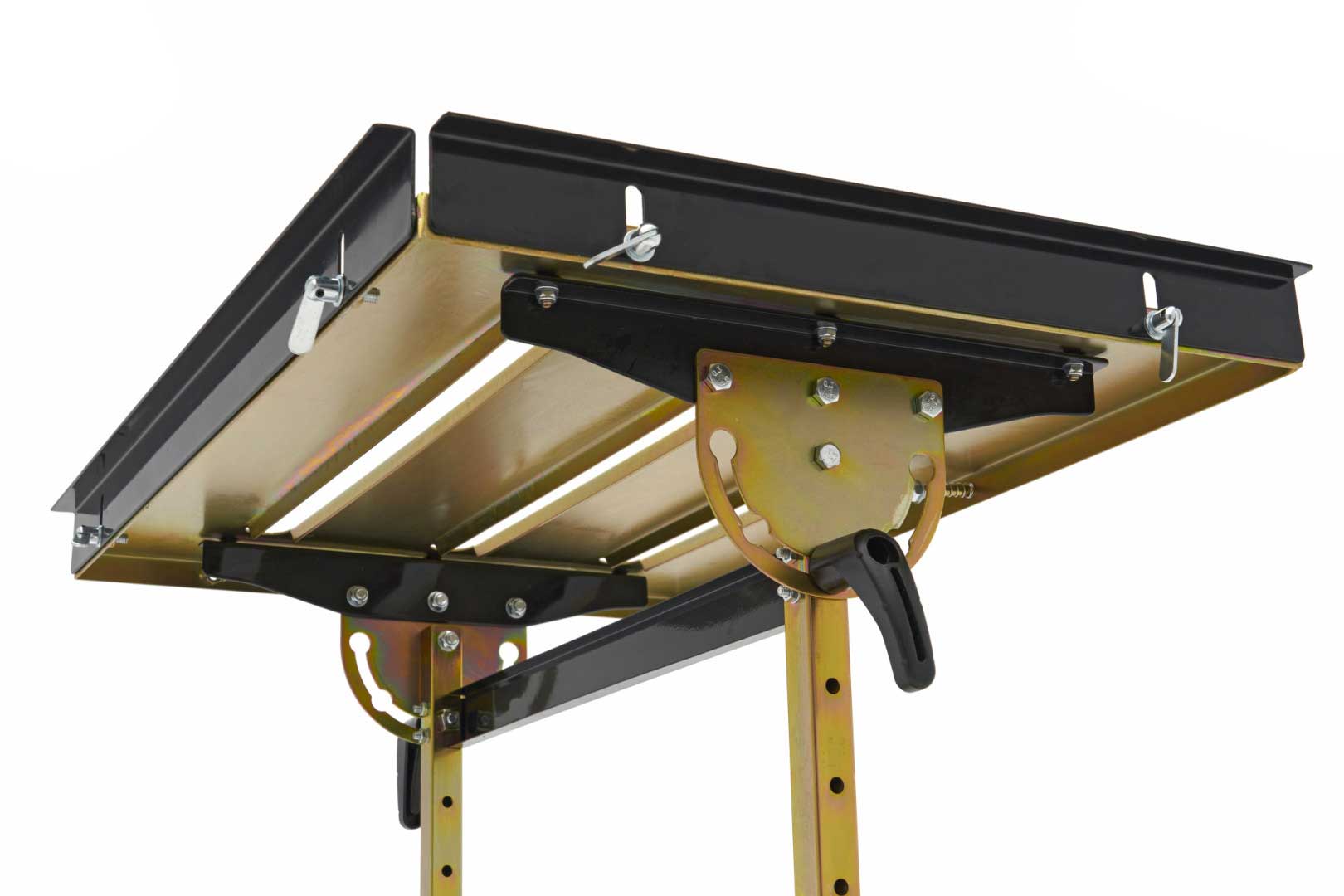 Přenosný pracovní a svařovací stůl 760 x 510 mm, naklápěcí a výškově nastavitelný, nosnost až 160 kg