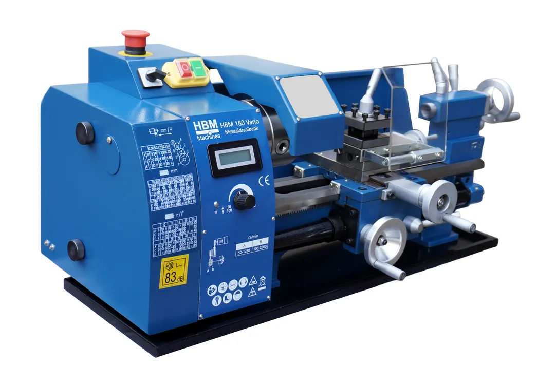 HBM 180 Vario, soustruh na kov s digitálním displejem a variabilními otáčkami, 60 kg
