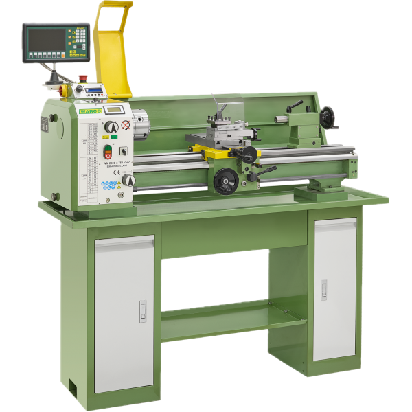 Warco D250EL, soustruh na kov s elektronicky ovládaným posuvem, variabilní otáčky, AC motor s invertorem, digitální odměřování DRO, 170 kg
