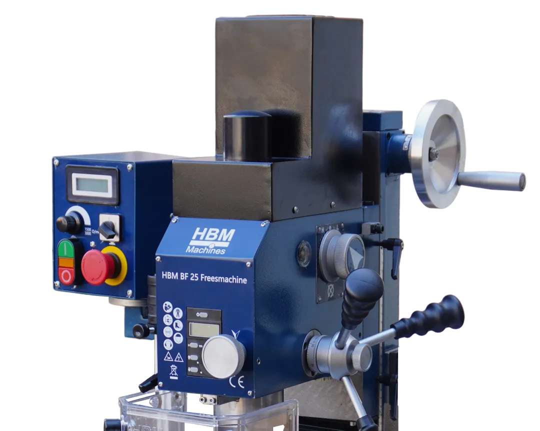 HBM BF 30 - frézka na kov, vario otáčky, velký stůl, kužel ISO 30, 230 kg