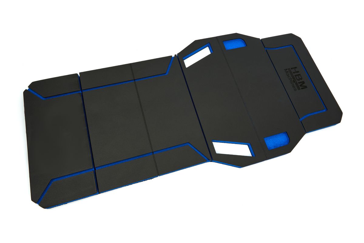 Dílenská montážní skládací pěnová podložka, lehátko pro mechaniky, sedák, chránič kolen 1210 x 570 x 31 mm