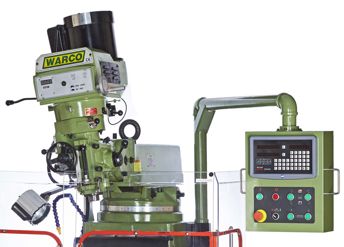 Warco WM 40 - univerzální nástrojařská věžová frézka na kov, DRO 3-osy - 1250 kg