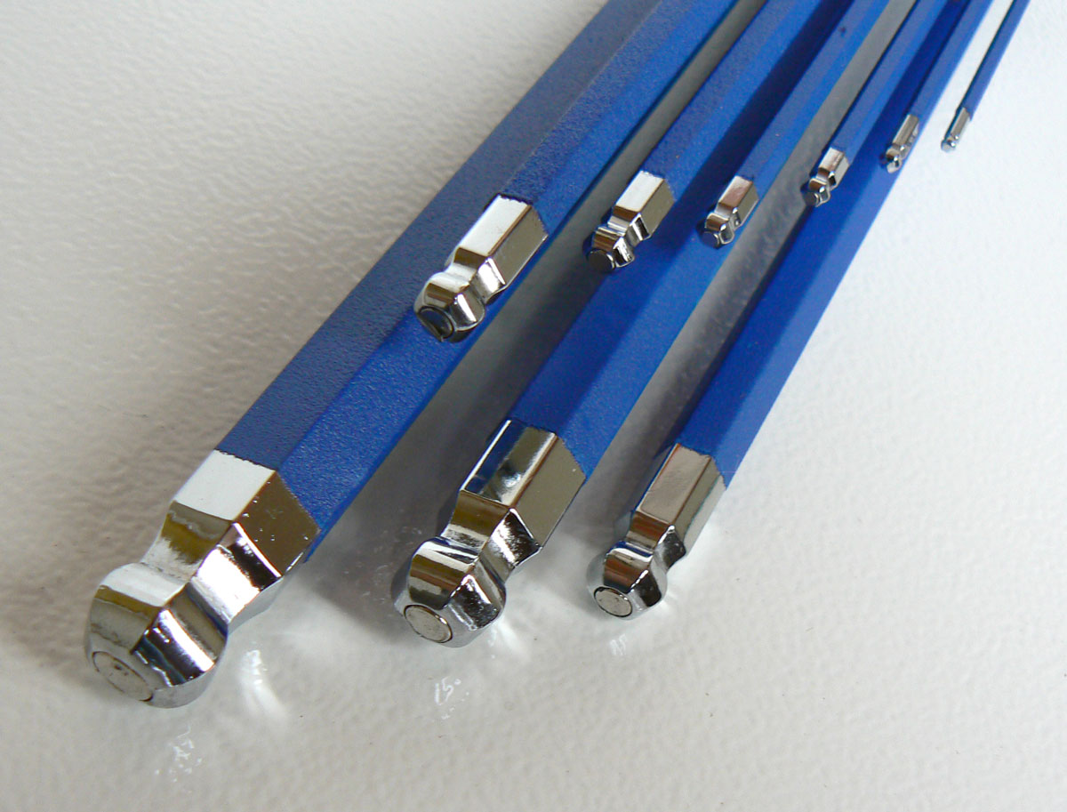 Klíče zástrčné Inbus 1,5 - 10 mm, s koulí, magnetem, prodloužené, S2, 9ks,Triumf