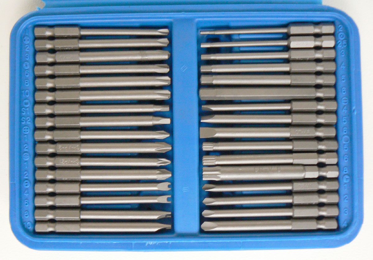 Bity 1/4", PL-PH-PZ - Inbus - Torx - Robertson, CrV, sada 55 dílů, Condor Werkzeug