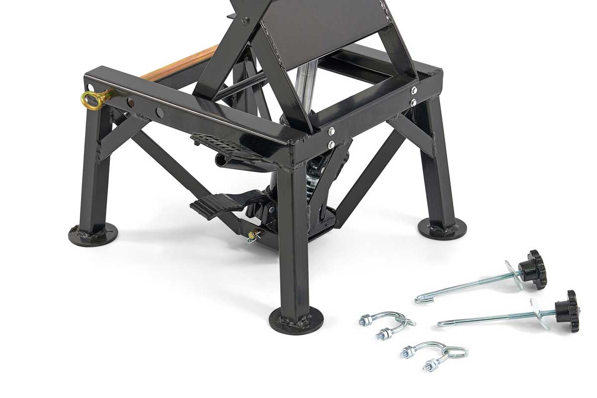 Kompaktní hydraulický motocyklový zvedák 50, zvednutí až 135 kg, hmotnost 33 kg, černý