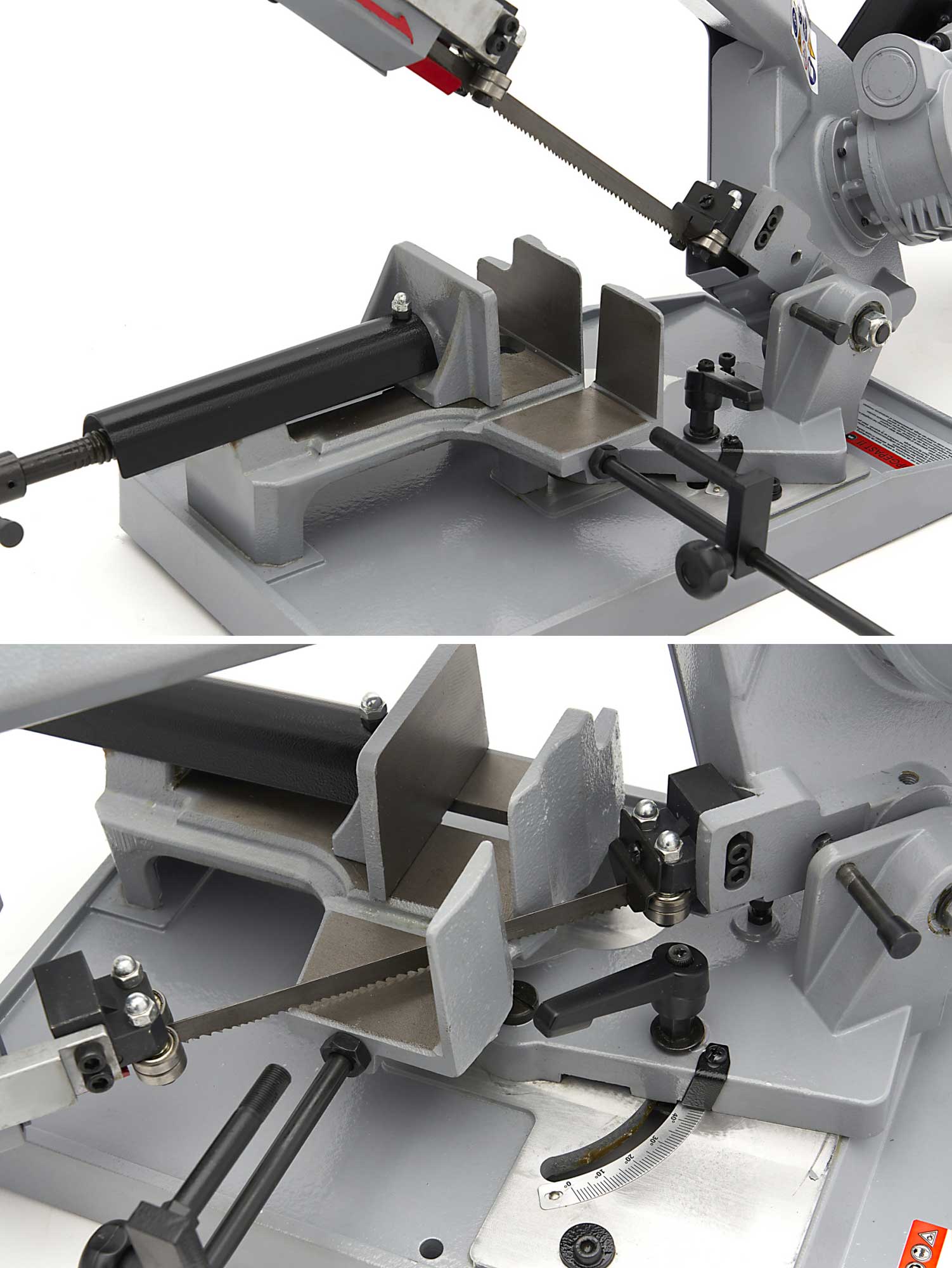 HBM 125P, přenosná pásová pila na kov, litinová základna, 550 W, 25 kg